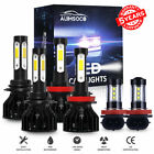 For Honda Accord 2008-2018 6Pcs 6000K LED Headlight High Low Beam+Fog Bulbs Kit