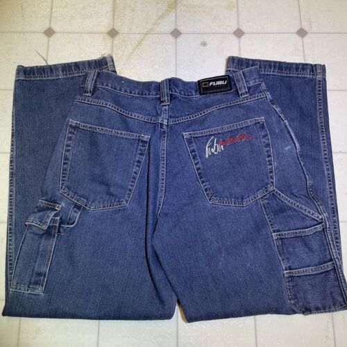 Vintage Fubu Apparel Company Jeans Baggy Y2K Mens Size 34
