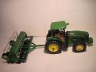 John Deere Farm Toy Tractor 7820 FWA with 1590 drill Ertl 1/16