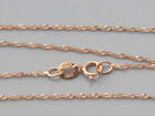 Solid 14k Gold Singapore rope chain Necklace Made in Italy All lengths