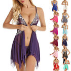 Women Sexy Lingerie Lace Dress Skirt Underwear G-string Babydoll Sleepwear Set