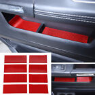 Red Carbon Fiber Inner Door Storage Box Slot Mat Trim For Dodge Ram 1500 2010-15 (For: 2015 Ram 1500)