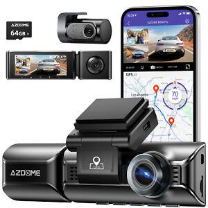 AZDOME 3Channel Dash Cam 5GHz WiFi GPS Dual 4K+1080P+1080P Parking Mode3.19