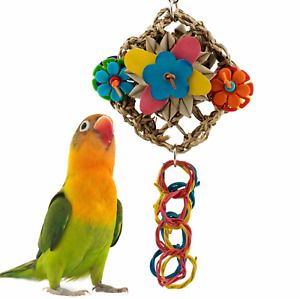 Kite Tails Medium Bird Toy, Parrot Toy, Shreddable Bird Toy, Bird Chew Supplies