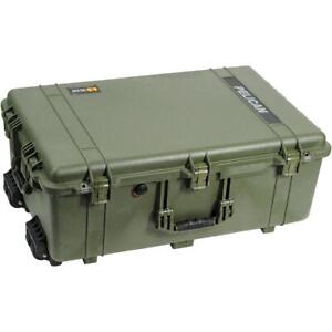 Pelican 1650 Watertight Wheeled Hard Case with Foam Insert - Olive Drab Green