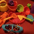 Huge Lot 15 Beach Bucket Sand Toys Water Can Sand Castle Making & Beach Toys