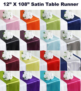 10pc Satin Table Runner Wedding Party banquet Decoration 30cm X 275cm -FREE SHIP