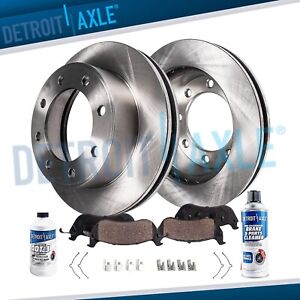 Front Rotors + Brake Pads for 2000 - 2004 Ford Excursion F-250 F-350 Super Duty