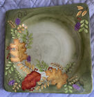 Gates Ware By Laurie Gates Green Square Plate Platter Tray Leaves Fall 11” EUC