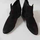 Aquatalia  ankle Boots women Foster Gray Suede Waterproof Buckled  size 9