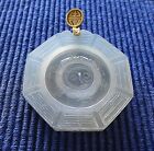Chinese 3 Floating JADE Bagua 12 Earthly Branches Feng Shui Tai Chi 14k PENDANT