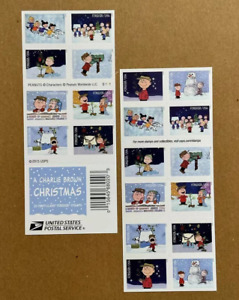 Pane of 20 Charlie Brown Xmas Stamp 1 Sheet Postage Stamps Collectible Stamps