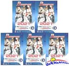 (5) 2021 Bowman Baseball EXCLUSIVE Factory Sealed Blaster Box-360 Cards! On Fire