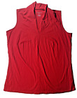 Talbots Womens Top Size 1X Red Sleeveless  3445