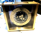VTG Seiko Brass World Military Time Desk/Mantel Clock w/ ✈ Second Hand #QQZ885A