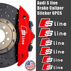 Audi S line Sport Car Wheels Brake Caliper Sticker Decal Logo Decoration White