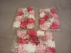 LOT OF 3 PINK WHITE WALL DECOR  HAWAIIAN LEIS 48 IN LONG