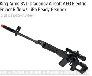 King Arms Svd Dragonov Airsoft Sniper