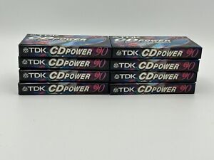 Lot of 8 TDK CD Power 90 Blank Cassette Tapes Type II High Bias / Sealed