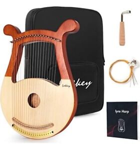 Lyre Harp,  19 Metal Strings Harp Mahogany Body and Solid 19 Strings-Bear