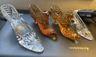 Lot of 4 Glass Shoe / Shoes Lot Hobnail Fenton Cinderella West Germany Bow Etc