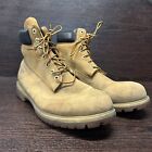 Timberland Mens Boots Brown Geniune Leather 6 Inch Size 12W 10061 1140