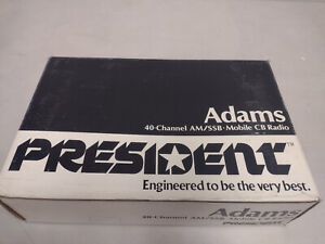 Vintage President Adams 40 Channel AM/SSB Mobile CB Radio - New, open box