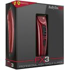 BaByliss PRO FX3 Collection Red Adjustable Blade Cordless Hair Clipper FXX3C NEW