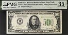 1934 $500 Federal Reserve Note PMG 35EPQ New York Dark Green Seal Fr 2201-Bdgs