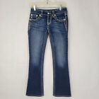 MISS ME Womens 26 (Fit 28) Jeans Boot Cut DARK BLUE Denim Flap Pocket js5014b58v