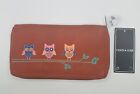 New Union Code RFID Protected Genuine Leather Owl Family Appliqué Wallet NWT 8”