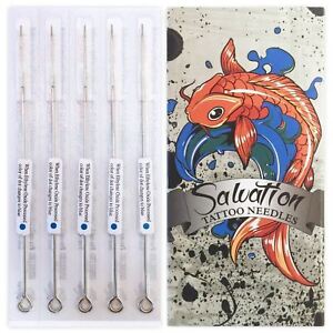 50 Salvation Sterile Tattoo Needles Box - Round Liner Shader Magnum or Mix Sizes