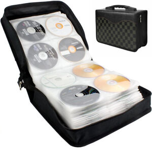 240 Disc CD DVD Case Storage Media PU Leather Carry Bag Holder Wallet Ring Binde