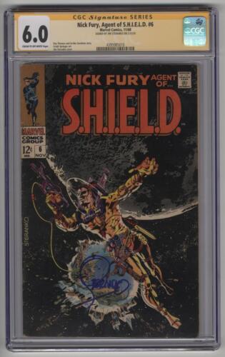 Nick Fury Agent Of Shield #6 CGC 6.0 CR/OW Pgs Signatures Series SS Jim Steranko