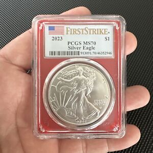 2023 American Silver Eagle - First Strike Red core - PCGS MS70
