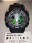 Casio G-Shock Mens Analog-Digital Watch Black with Green Dials GA-100C-1A3