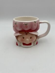 Vintage Strawberry Shortcake 1980s Porcelain Figural Face Mug Cup