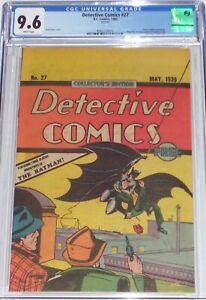 Detective Comics #27 CGC 9.6 Oreo reprint edition (1984) 1st Batman appearance