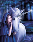 ANNE STOKES ART SOLACE UNICORN - 3D FANTASY PICTURE PRINT 300mm X 400mm (NEW)