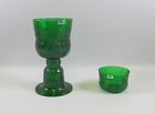 2pc Nuutajarvi Fauna Green Large Centerpiece Vase/Bowl on Stand+Small Toikka