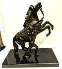 Vintage Bronze ? Style Horse & Rider Statue