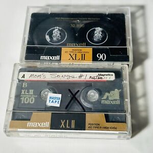Lot of 2 Maxell XL II XL 2 90 100 High Bias Type 2 Used Blank Cassette Tapes