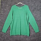 Torrid 1 Sweater Womens 1X Green Raglan Sleeve Crew Neck Pullover