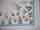 Beautiful Vintage 50s (?) Spring Colorful Flower Tablecloth -46x52