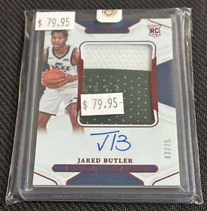 2021-22 Panini National Treasures Jared Butler 2 Color Rookie Patch Auto /75 RPA