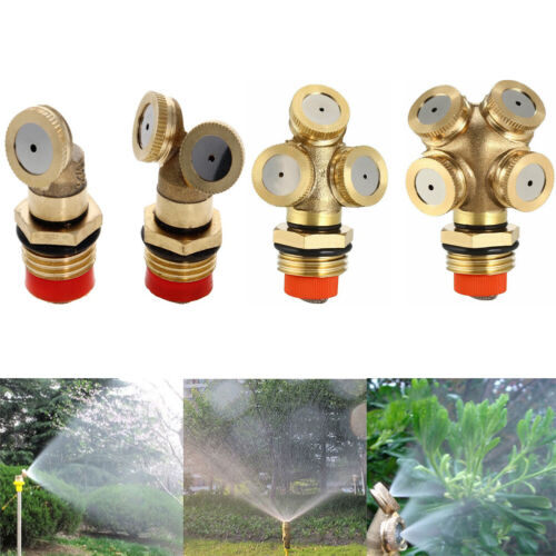 1-2Pcs 1/2BSPF (20mm) Brass Spray Misting Nozzle Garden Sprinkler Irrigation