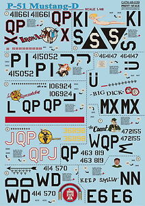 Print Scale 48-039 Decal for P-51 Mustang-D 1:48