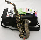 Professional TaiShan Bb Soprano Saxophone Curved Antique Bronze Sax High F# New