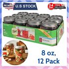 Ball Mason Jars With Lids & Bands, Regular Mouth, 8 oz, 12 Pack ~ FREE SHIPPING
