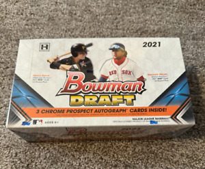 2021 Bowman Draft Baseball Jumbo Hobby Box Factory Sealed 3 Autos!
